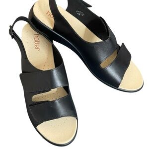 Hotter Easy comfort concept black sandals size US 11